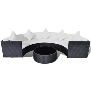 Madera Outdoor Lounge Set Black