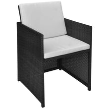 Load image into Gallery viewer, Modern Black 8 Seater Outdoor Dining Set
