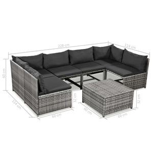 Nina Oudoor Lounge Set With Coffee Table
