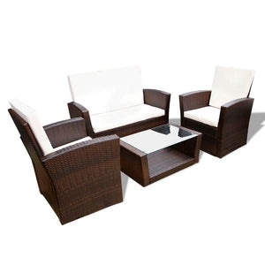 Fasoona Outdoor Setting Brown