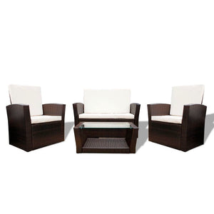 Fasoona Outdoor Setting Brown
