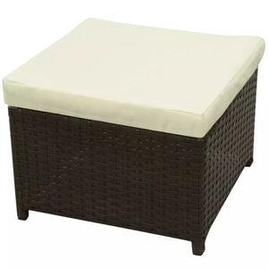 Latest Outdoor Corner Lounge Brown with Cream Cushions