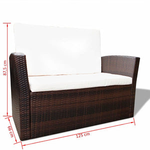 Fasoona Outdoor Setting Brown
