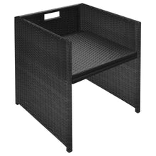 Load image into Gallery viewer, Modern Black 8 Seater Outdoor Dining Set
