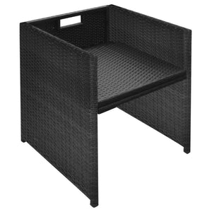 Modern Black 8 Seater Outdoor Dining Set
