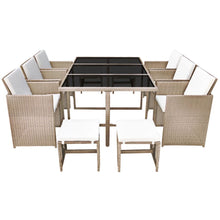 Load image into Gallery viewer, Fallona Beige 10 Seater Outdoor Dining Set
