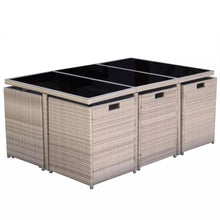 Load image into Gallery viewer, Fallona Beige 10 Seater Outdoor Dining Set
