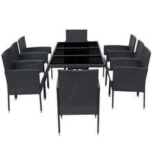 Load image into Gallery viewer, Modern 8 Seater Polly Rattan Outdoor Set
